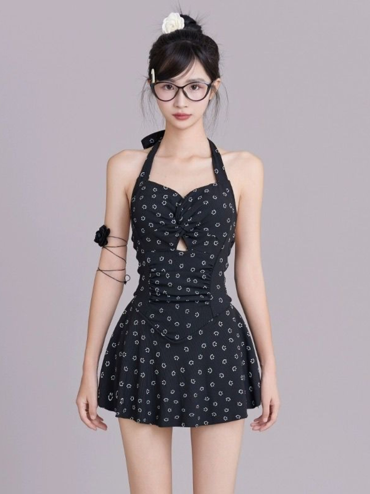 Swimsuit One Piece - Damski strój kąpielowy jednoczęściowy typu halter
