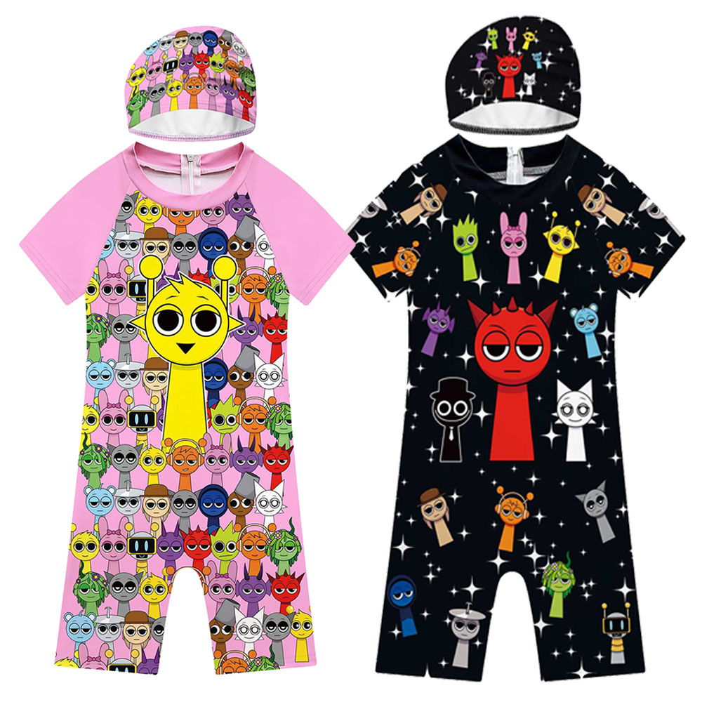 Summer Clothing For Babies - Letni Kostium Kąpielowy Pluszowy Sprunki dla