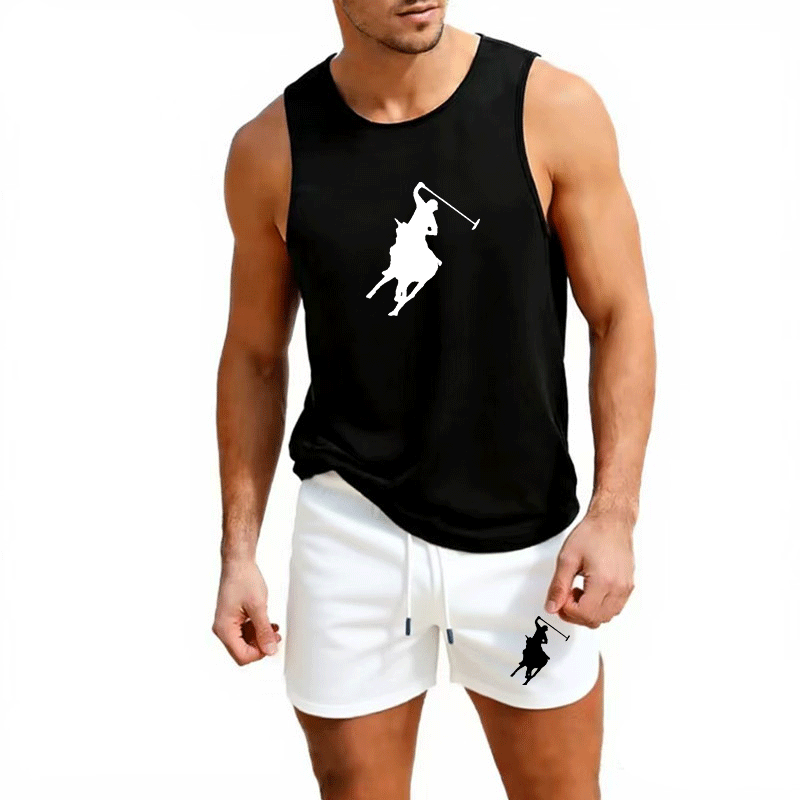 Summer Clothing Usa - Męski letni zestaw: kamizelka i szorty,
