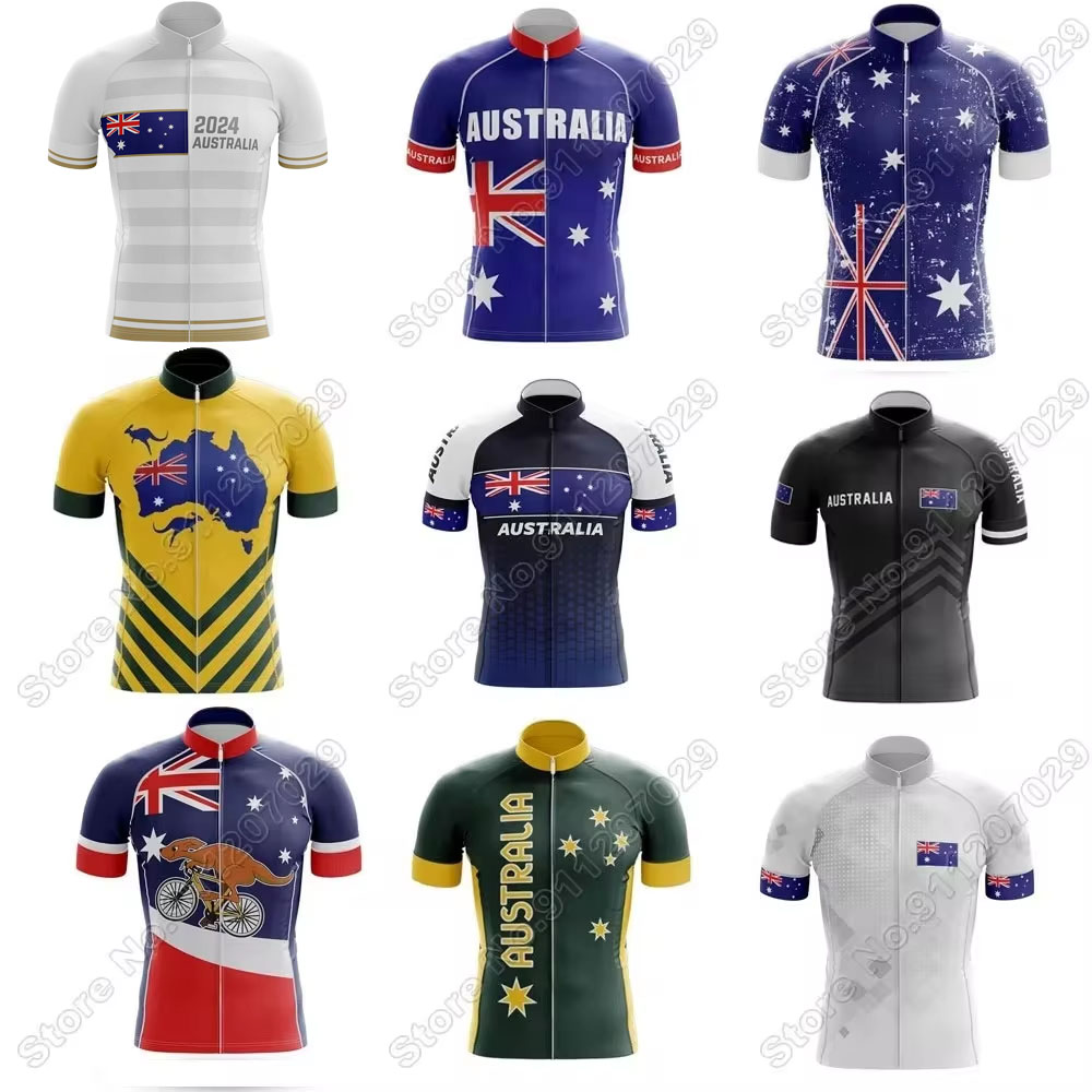 Summer Clothing Australia - 2024 drużyna narodowa australijska koszulka rowerowa
