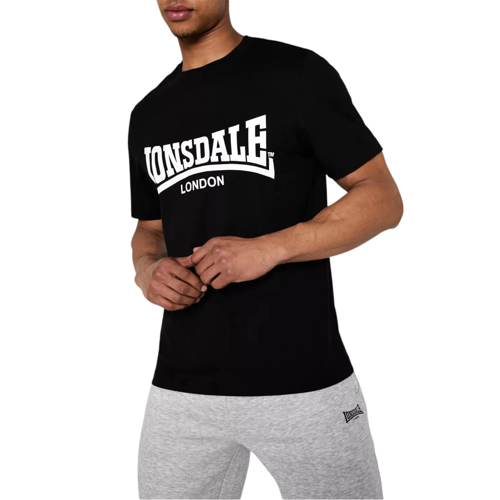 Summer Clothing Essentials Women - Lonsdale Męskie koszulki Essential Logo Crew
