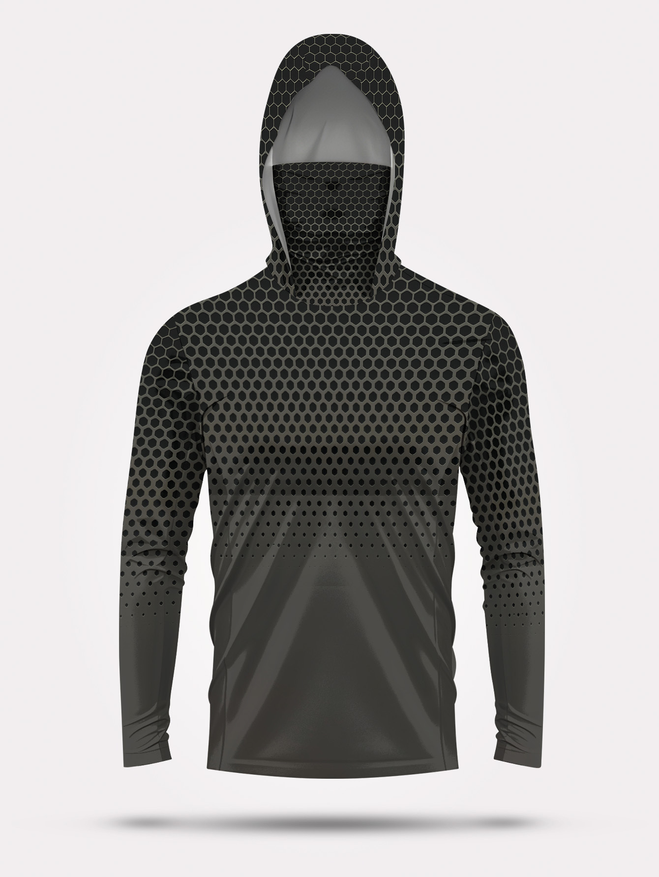 Summer Clothing Men - Męska koszulka wędkarska z kapturem, długi