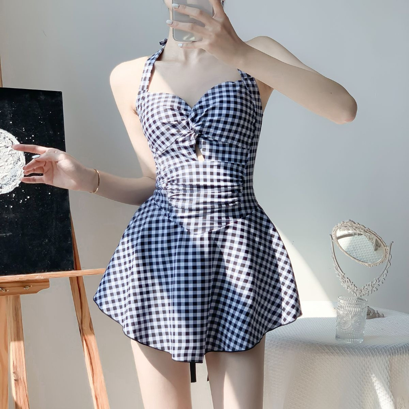 Swimsuit One Piece - Strój kąpielowy damski jednoczęściowy bez pleców,