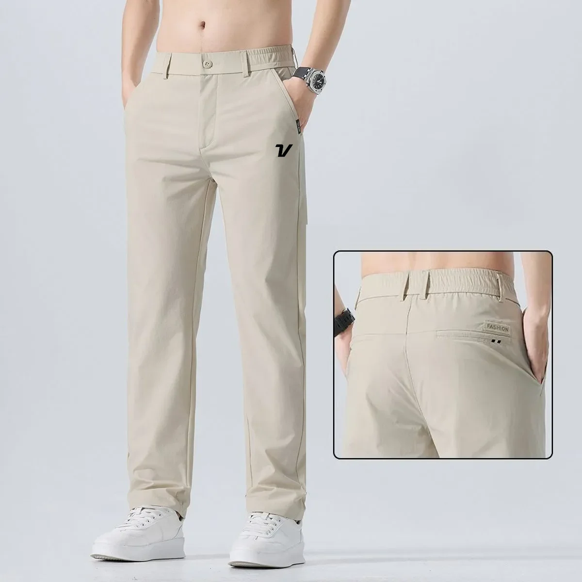 Summer Golf Clothing - Męskie spodnie golfowe na lato, cienkie,
