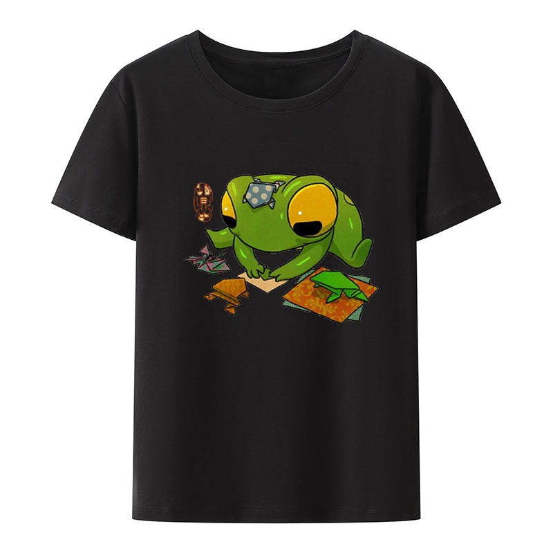 Summer Clothing Essentials Women - Urocza żaba robiąca origami, grafika w
