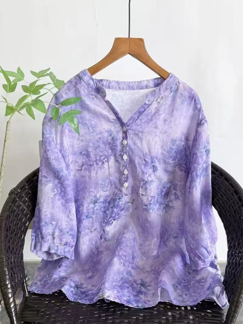 Summer Clothing For Japan - Koszule damskie ze 100% ramii, letnie,