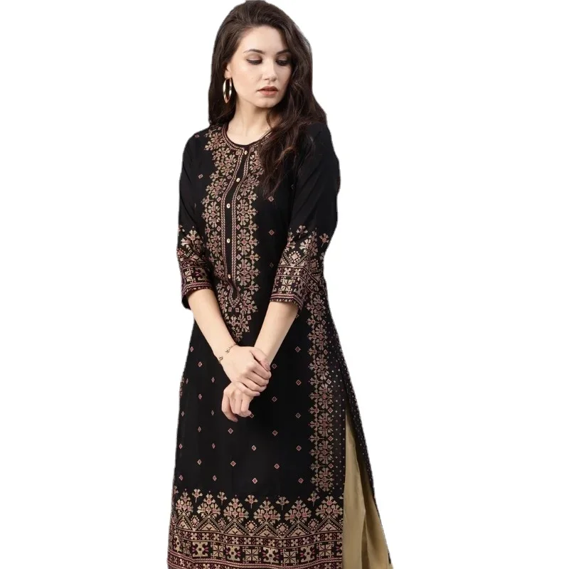 Summer Clothing Pakistan - Indyjska sukienka Kurtas dla kobiet Wiosna