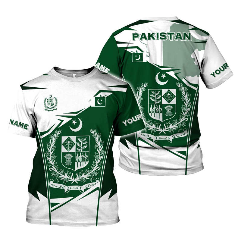 Pakistan Flag 3D Print Męskie  – Summer Clothing Pakistan recenzja i cena
