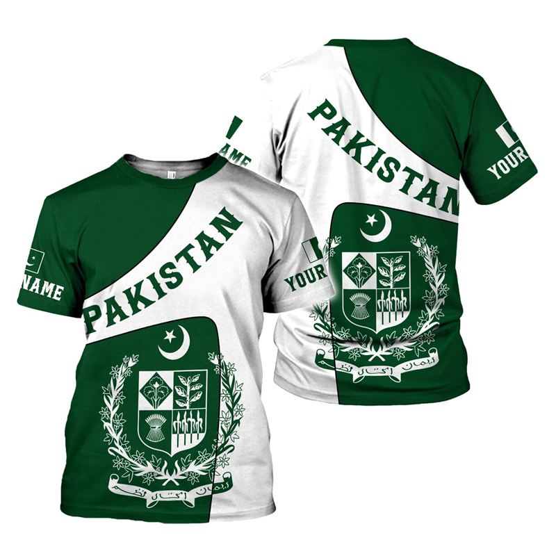 Pakistan Flag 3D Print Męskie  – Summer Clothing Pakistan recenzja i cena
