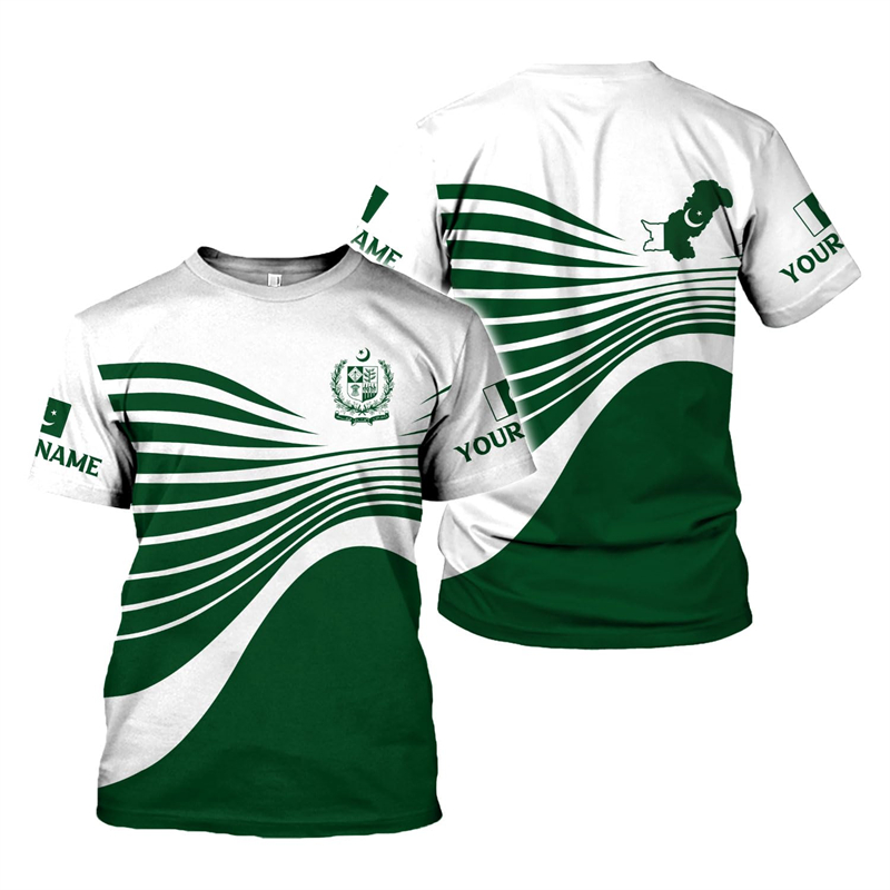 Pakistan Flag 3D Print Męskie  – Summer Clothing Pakistan recenzja i cena