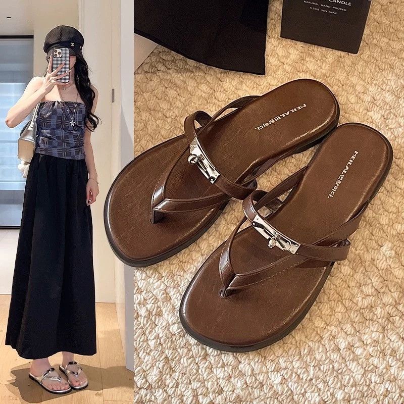 Damskie klapki z metalową klam – Summer Clothing Korea recenzja i cena
