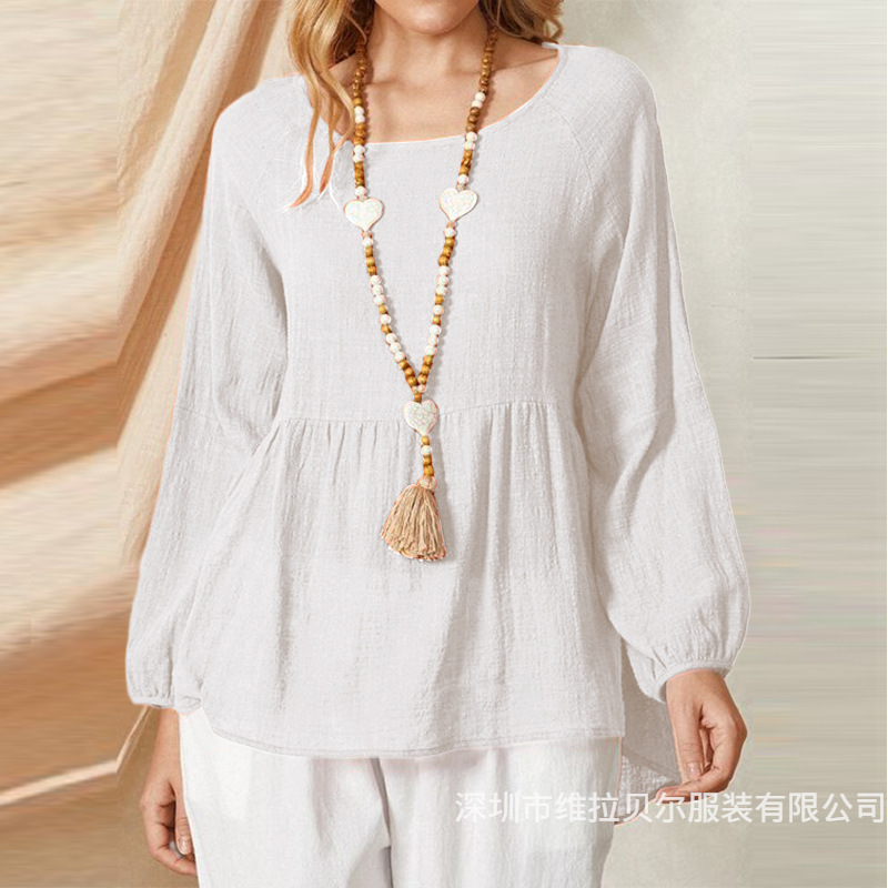 Luźna koszula damska z długim  – Summer Clothing Brands For Women recenzja i cena
