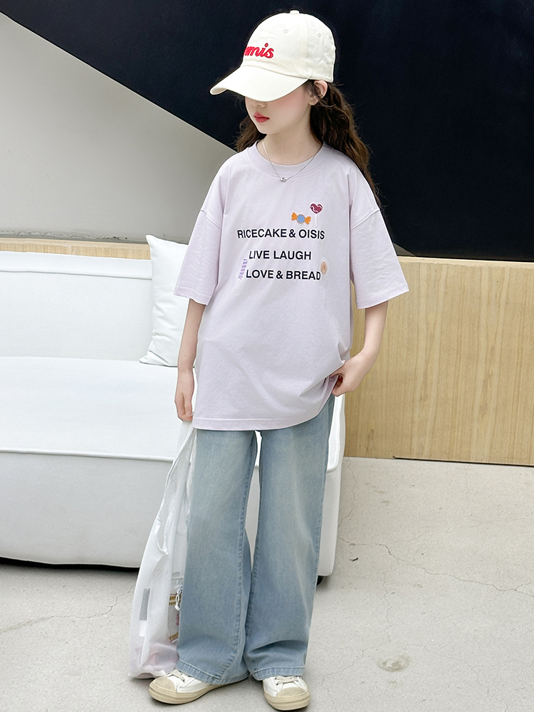 Dziewczęcy letni zestaw: T-shi – Summer Clothing For Girls recenzja i cena
