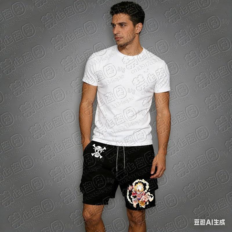 Szorty z nadrukiem Luffy z One – Summer Clothing Layering recenzja i cena