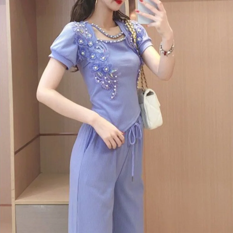 Szerokie spodnie damskie fiole – Summer Clothing Trends 2025 Women'S recenzja i cena