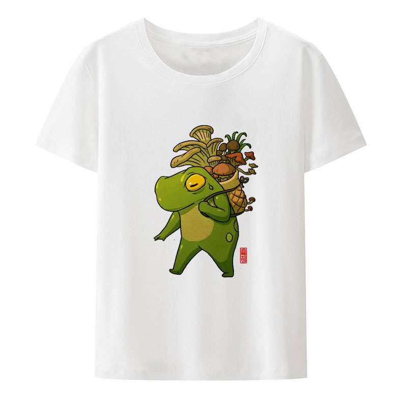 Urocza żaba robiąca origami, g – Summer Clothing Essentials Women recenzja i cena