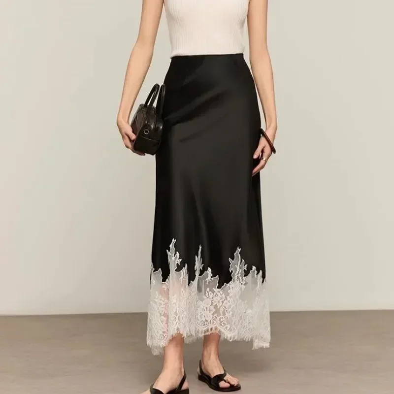 Spódnica midi z koronkowym wyk – Summer Clothing Trends 2025 Women'S recenzja i cena