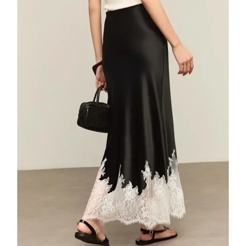 Spódnica midi z koronkowym wyk – Summer Clothing Trends 2025 Women'S recenzja i cena