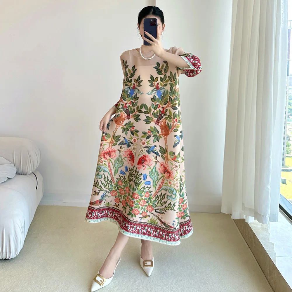 Miyake Vintage Print Dress Sev – Summer Clothing Essentials Women recenzja i cena