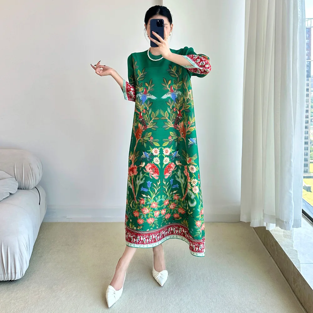 Miyake Vintage Print Dress Sev – Summer Clothing Essentials Women recenzja i cena