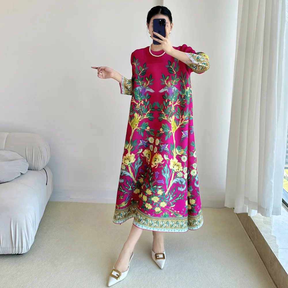 Miyake Vintage Print Dress Sev – Summer Clothing Essentials Women recenzja i cena