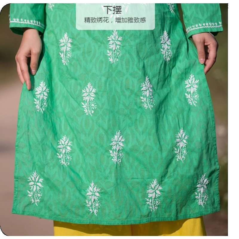 Damska haftowana Kurti indyjsk – Summer Clothing Pakistan recenzja i cena