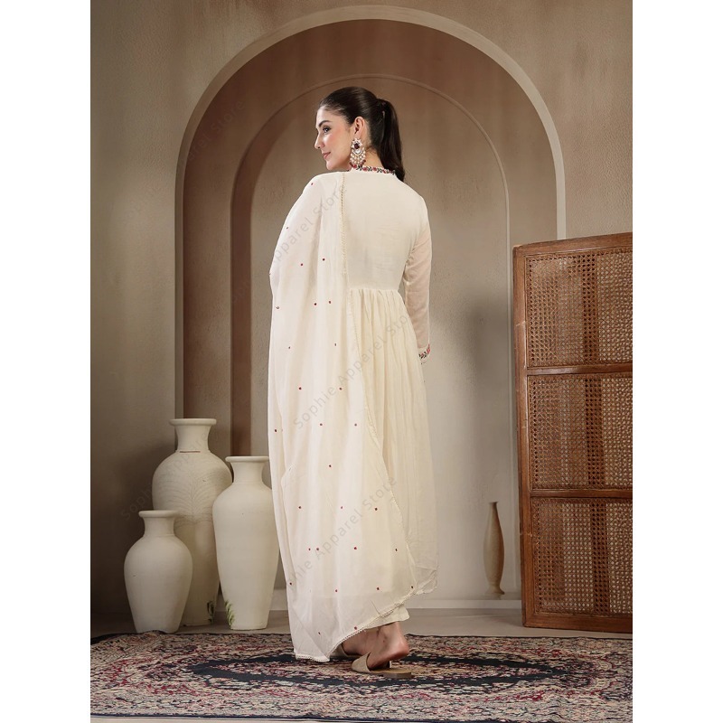 Biały bawełniany zestaw Anarka – Summer Clothing Pakistan recenzja i cena