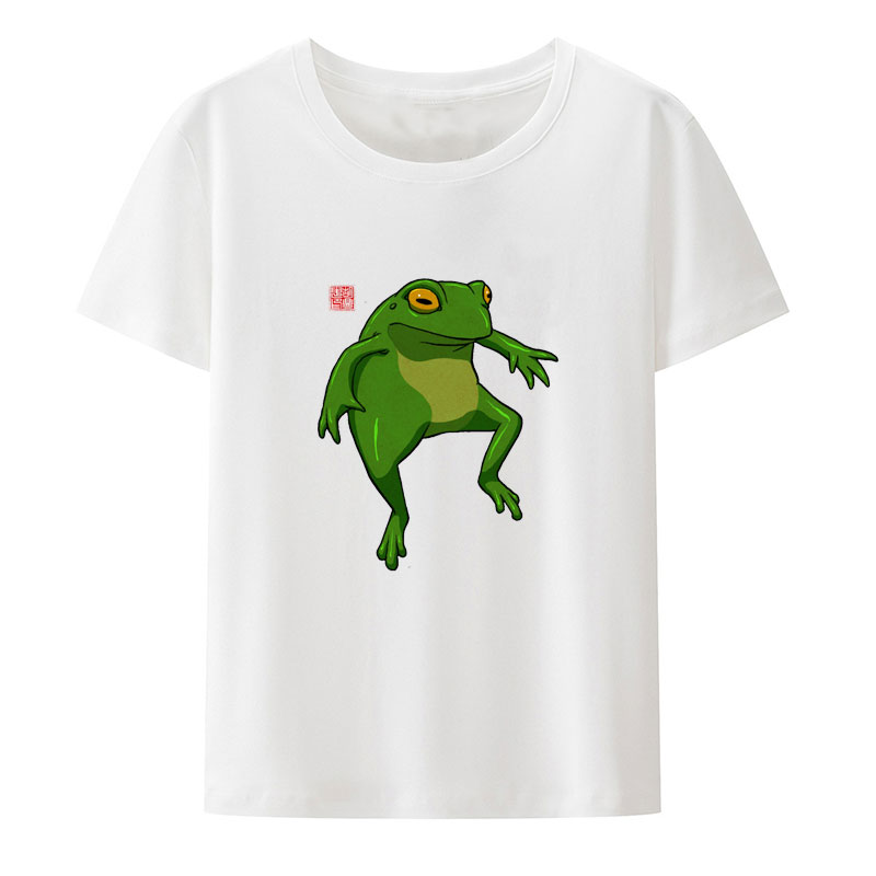 Śmieszny mem z żabą Relajao, n – Summer Clothing Essentials Women recenzja i cena
